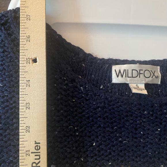 Wildfox Sweater Women Small Striped Knit Oversized Relaxed Boho Beach Coastal - Picture 6 of 13